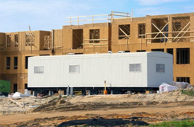 construction office trailers for rent at a building site in Grover Beach